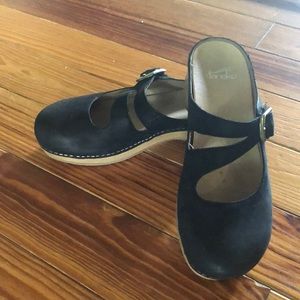 Dansko clog sandal. Black, leather, Size 38